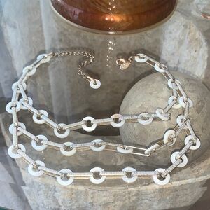 Chico’s Vintage Gold and White Chain Necklace